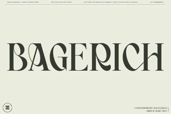 Bagerich: A Serif Font for Strong Branding
