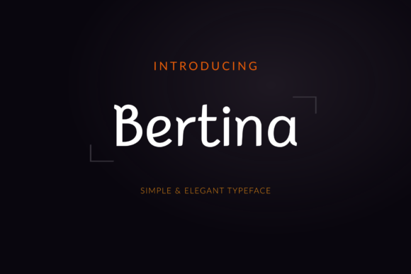 Bertina: A Clean Sans Serif Typeface for Editorial Design